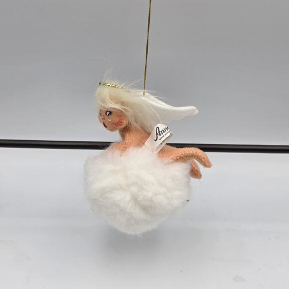 2009 Annalee Felt Christmas Angel on Cloud Pom Pom Snowball Ornament 3” - Picture 2 of 5